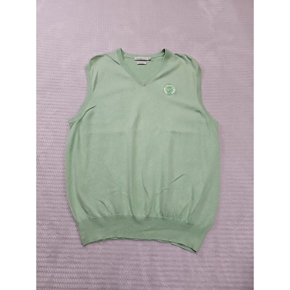 Peter Millar Other - Peter Millar Sweater Vest Mens XL Cashmere Blend Green Vneck The Chattooga Club